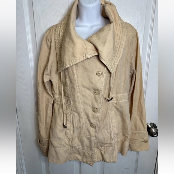 Sundance Every Angle Linen Blend Jacket Beige Button Up Outerwear Size XS - Picture 3 of 12